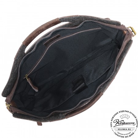  Универсальный кожаный портфель "Диего" (темно-коричневый антик) 